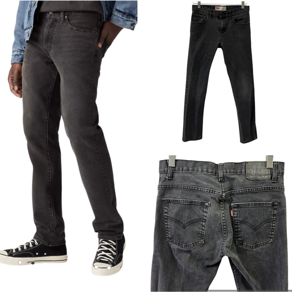 Levis 511 Slim Fit Black Denim 5 Pocket Big Boys Size 18 or 29 x 29